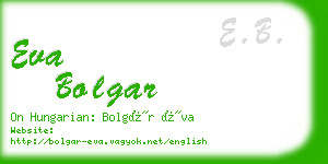 eva bolgar business card